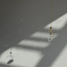 Load image into Gallery viewer, Half Moon + Sun Crystal Suncatcher